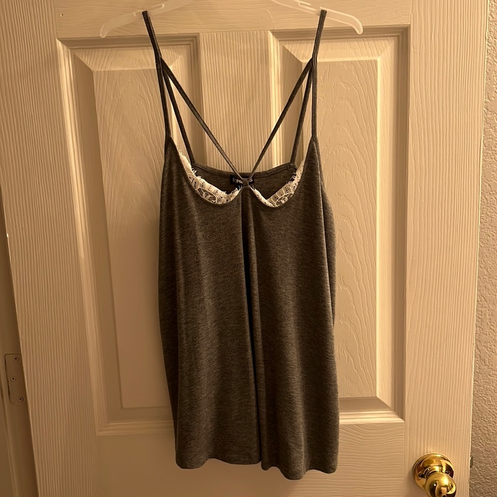 Gray express tank top